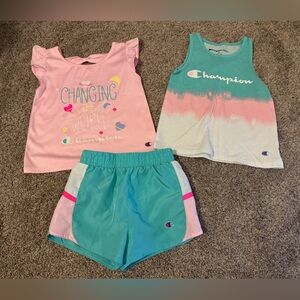 Champion Kids' Pink and Teal Clothing Set